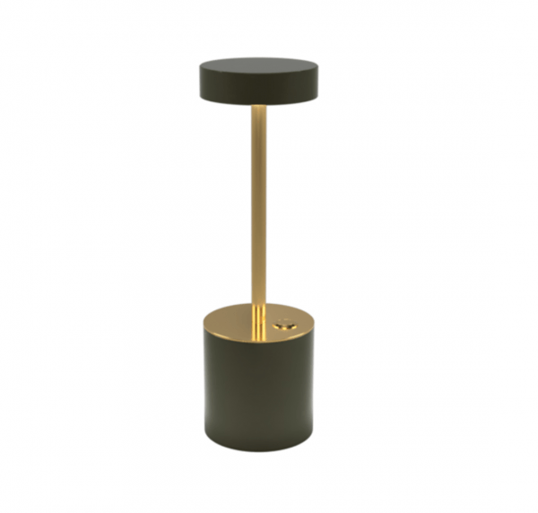 Brass & Olive Table Lamp I